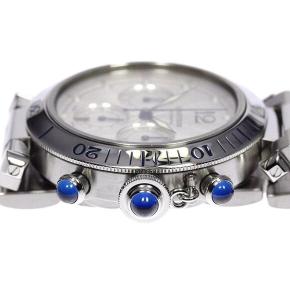 CARTIER Pasha 38mm W31030H3 Chronograph Silver Dial Automatic Men's Watch_822885 - Picture 6 of 6